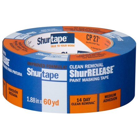 Caremail Shurtape Shurrelease 1.88 in. W X 60 yd L Blue Medium Strength Painter's Tape 1 pk 202880